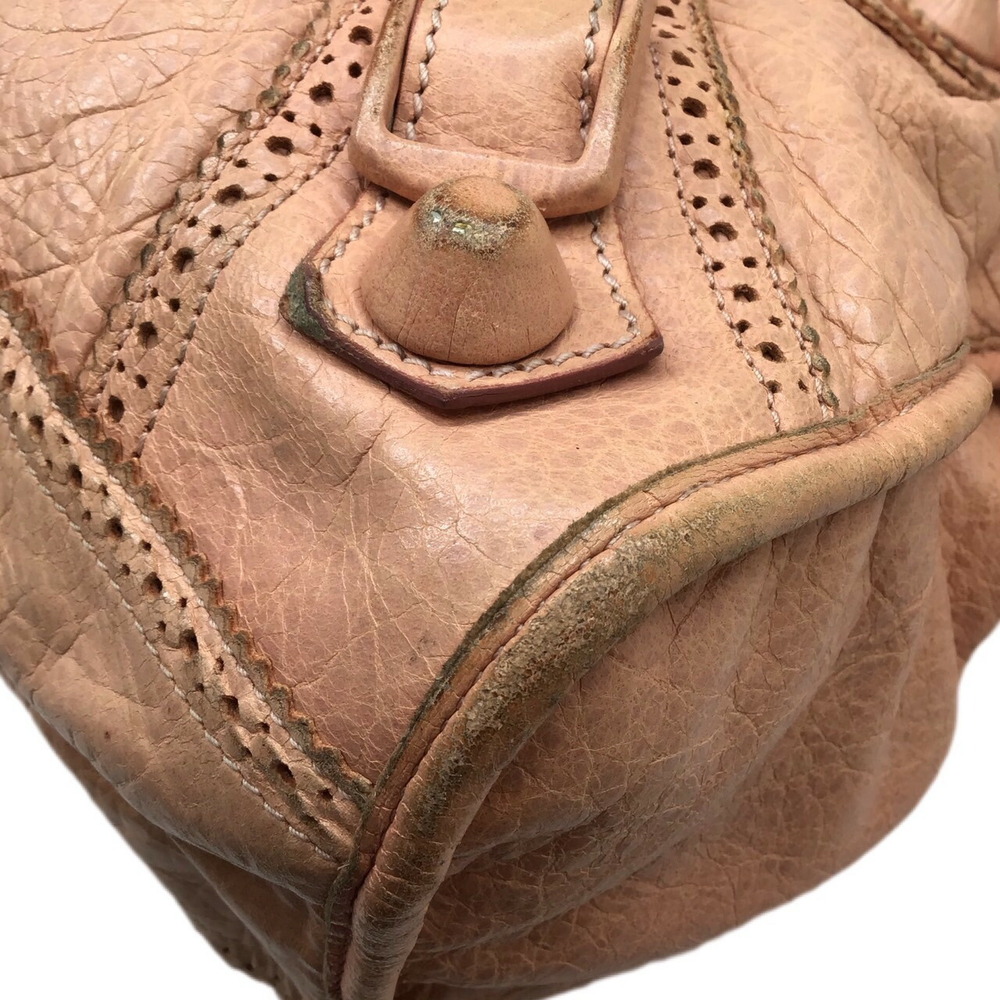 BALENCIAGA Giant City Bag Pink Leather Handbag Shoulder Salmon - Picture 7 of 11